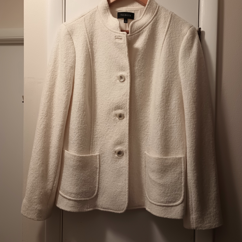 Talbots Women's Elegant Cream Blazer